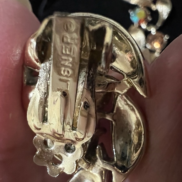 Lisner brand Vintage gold plated set of clip on earring and bracelet NWT in OB - Picture 9 of 11